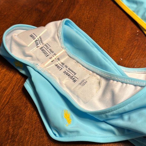 NWT Polo Ralph Lauren Girls Bikini - Light Blue w. Yellow, Size 16 - Picture 10 of 10